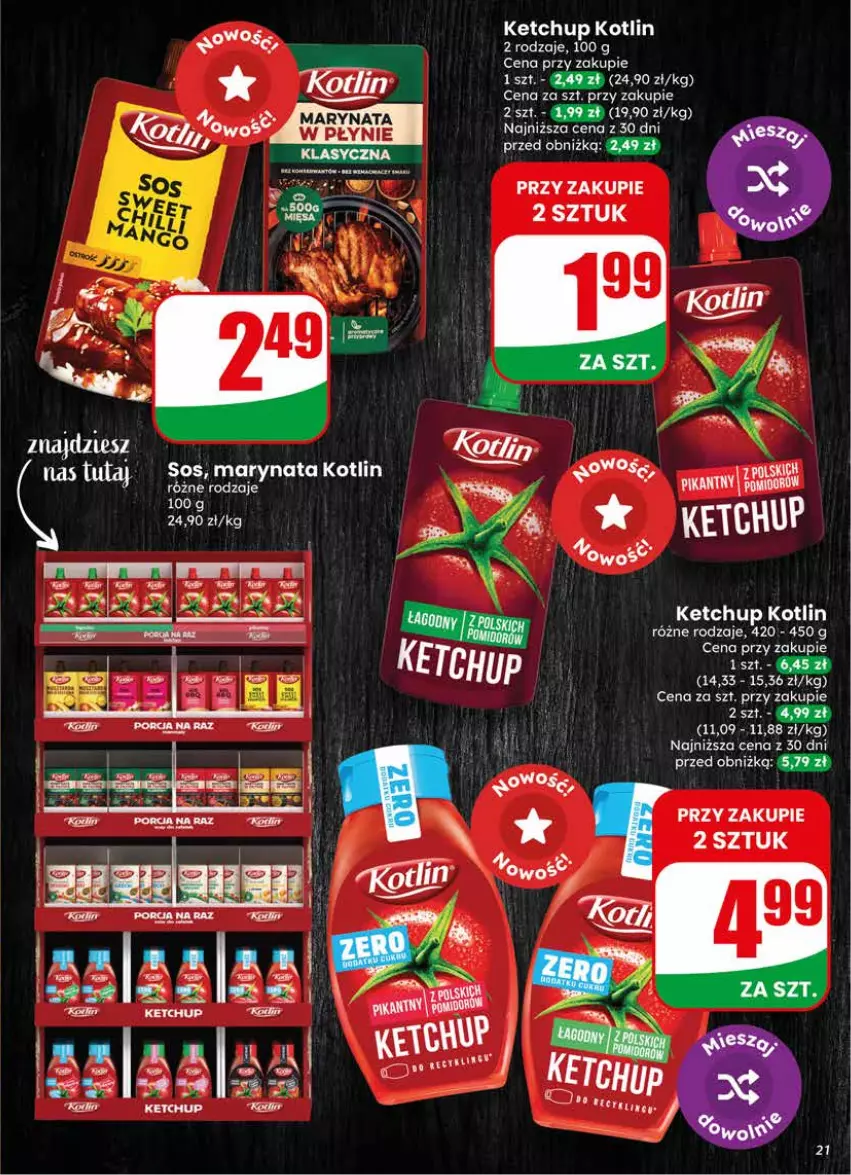 Gazetka promocyjna Dino - Gazetka 17 / 2026 - ważna 22.04 do 28.04.2026 - strona 21 - produkty: Ketchup, Kotlin, Sos