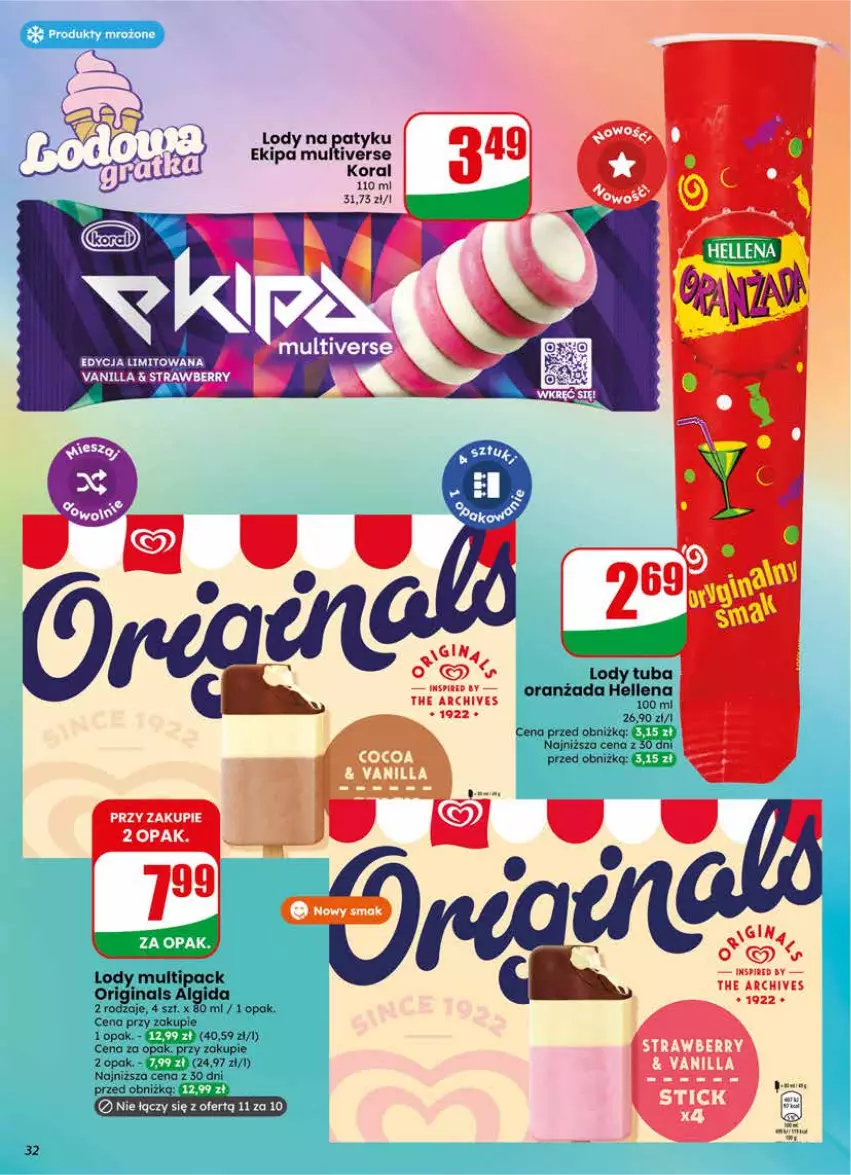 Gazetka promocyjna Dino - Gazetka 17 / 2026 - ważna 22.04 do 28.04.2026 - strona 32 - produkty: Algida, Fa, Hellena, LG, Lody, Oranżada