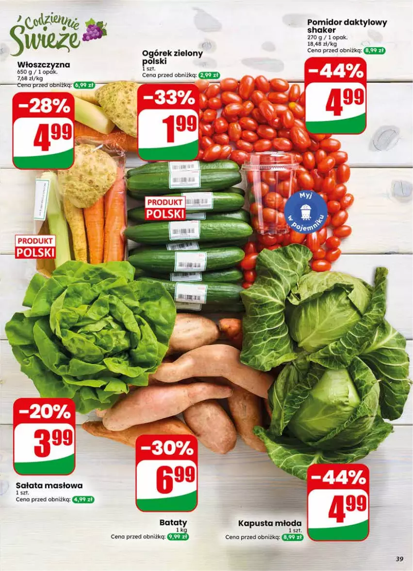 Gazetka promocyjna Dino - Gazetka 17 / 2026 - ważna 22.04 do 28.04.2026 - strona 39 - produkty: Masło, Ogórek, Sałat, Sałata masłowa