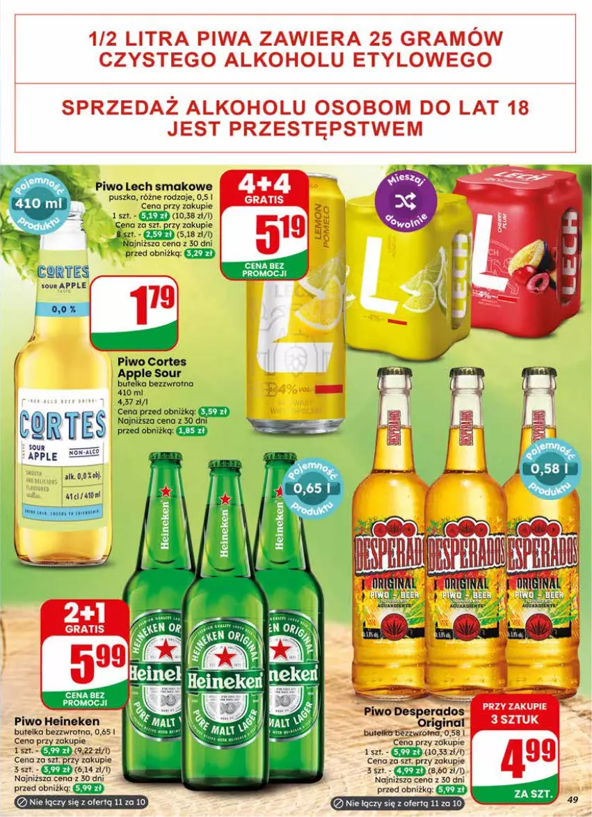 Gazetka promocyjna Dino - Gazetka 17 / 2026 - ważna 22.04 do 28.04.2026 - strona 49 - produkty: Desperados, Gra, Heineken, Piwa, Piwo