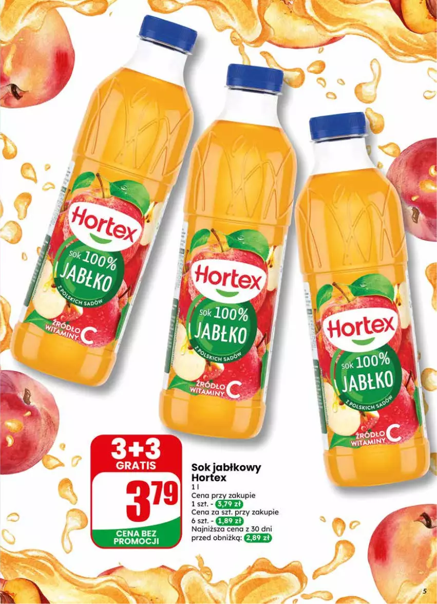 Gazetka promocyjna Dino - Gazetka 17 / 2026 - ważna 22.04 do 28.04.2026 - strona 5 - produkty: Hortex, Sok, Sok jabłkowy