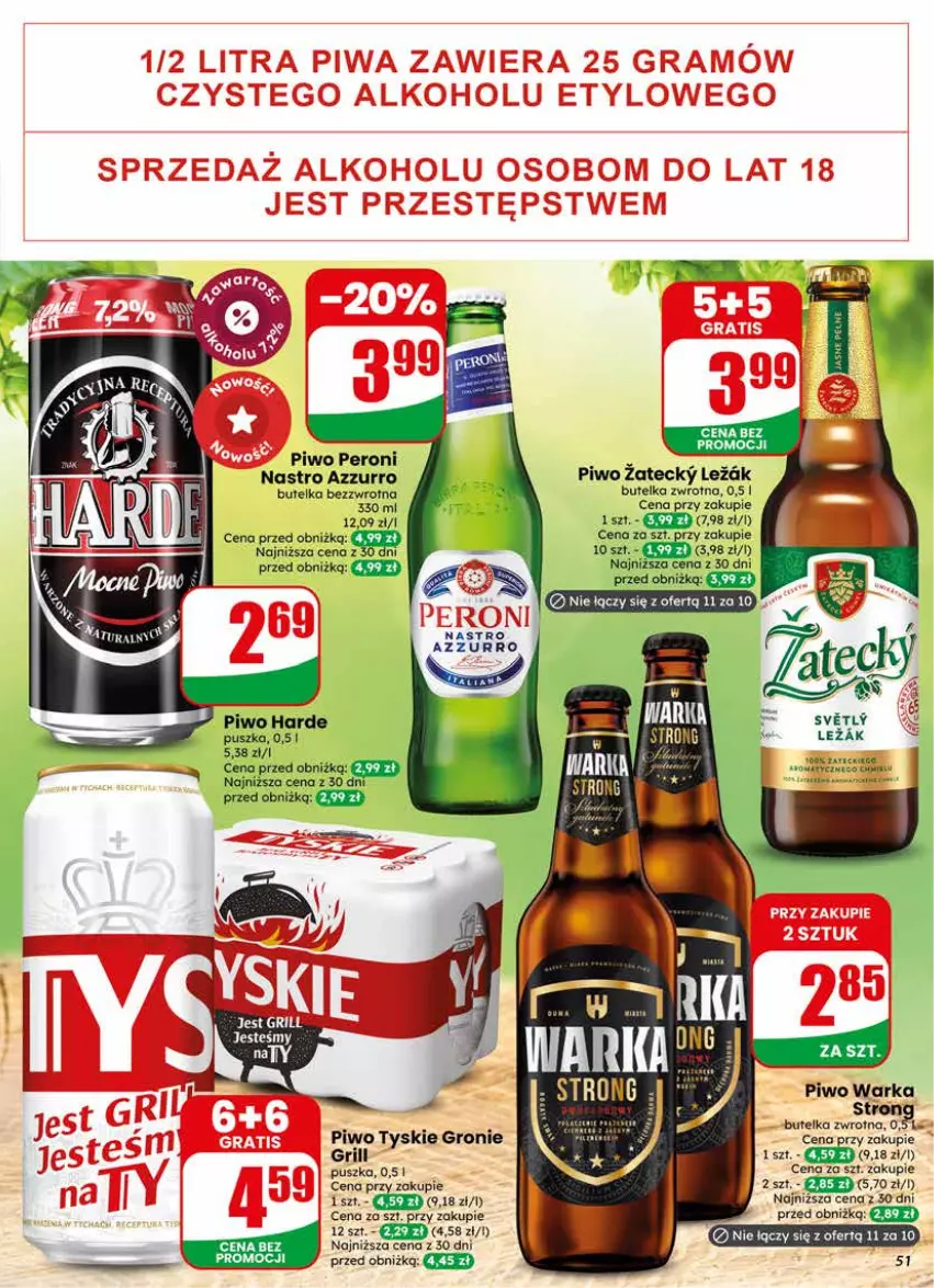 Gazetka promocyjna Dino - Gazetka 17 / 2026 - ważna 22.04 do 28.04.2026 - strona 51 - produkty: Grill, Piwo, Tyskie, Warka