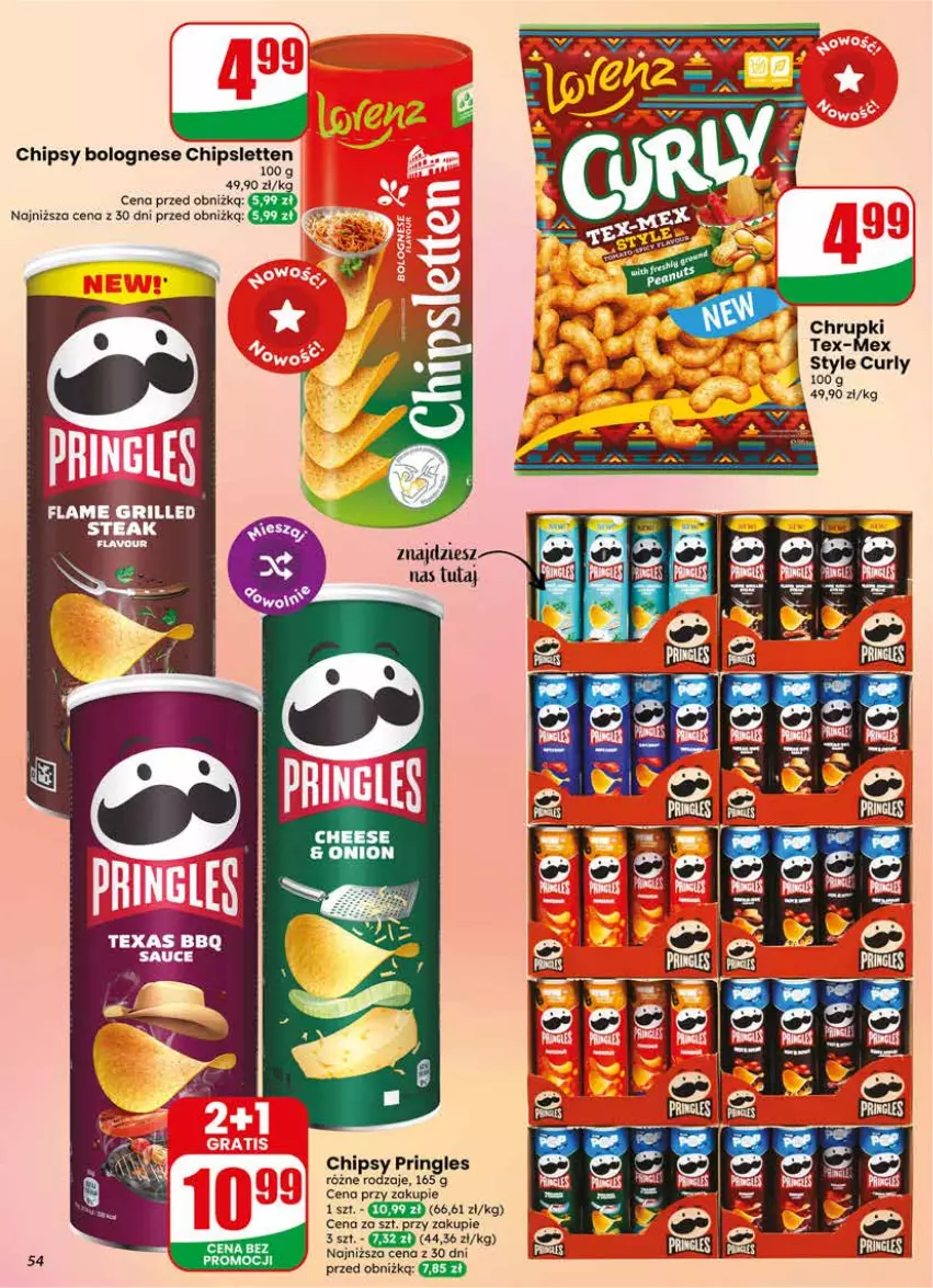 Gazetka promocyjna Dino - Gazetka 17 / 2026 - ważna 22.04 do 28.04.2026 - strona 54 - produkty: Chipsy, Pringles