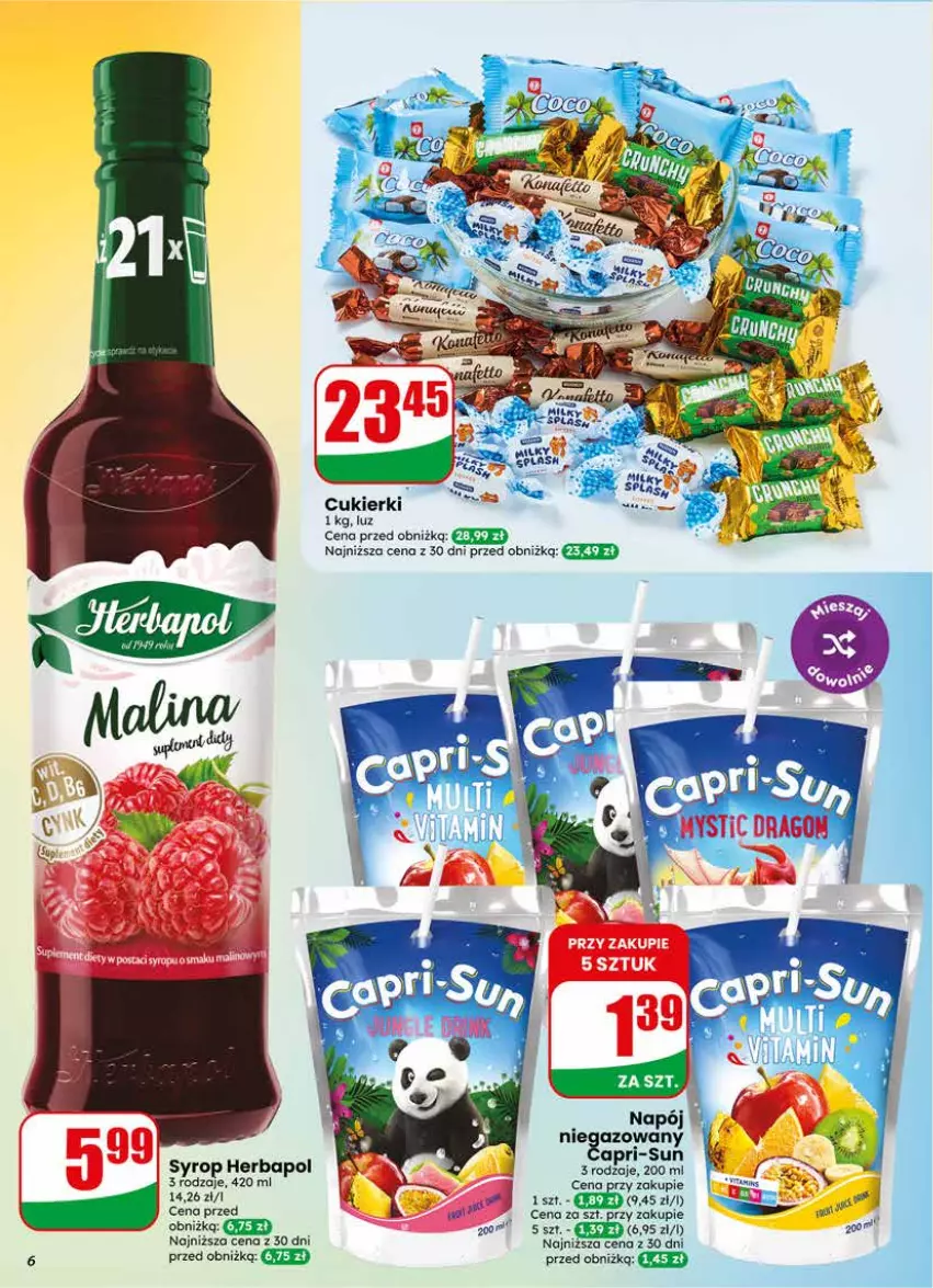 Gazetka promocyjna Dino - Gazetka 17 / 2026 - ważna 22.04 do 28.04.2026 - strona 6 - produkty: Cukier, Cukierki, Herbapol, Syrop