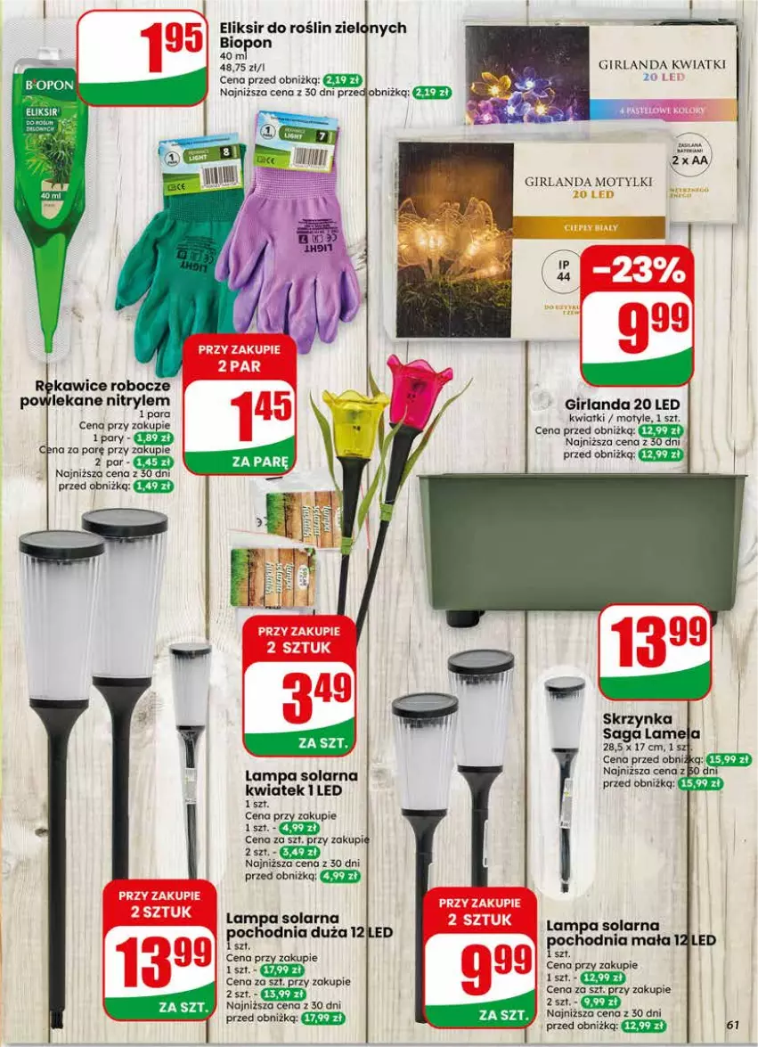 Gazetka promocyjna Dino - Gazetka 17 / 2026 - ważna 22.04 do 28.04.2026 - strona 61 - produkty: Girlanda, Lampa, LANA, Por, Rękawice, Rękawice robocze