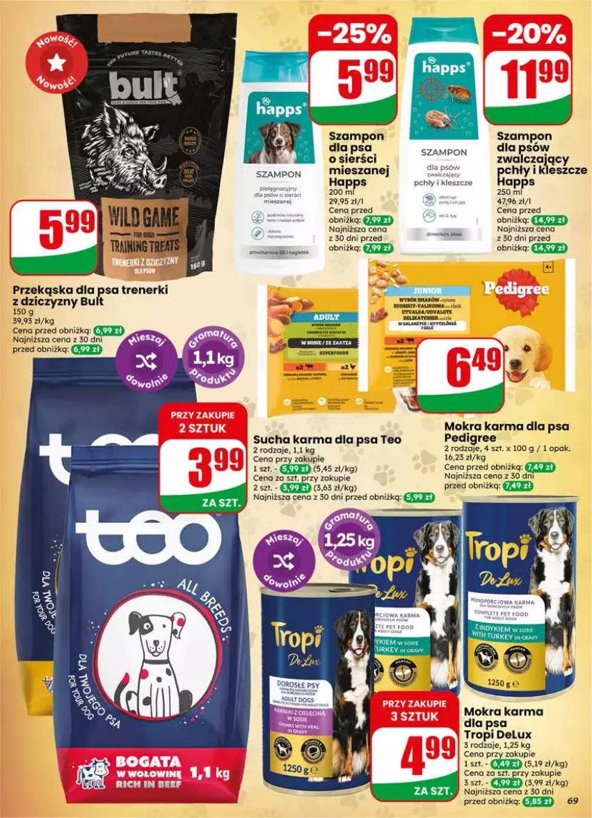 Gazetka promocyjna Dino - Gazetka 17 / 2026 - ważna 22.04 do 28.04.2026 - strona 69 - produkty: Mokra karma, Pedigree, Sucha karma, Szampon