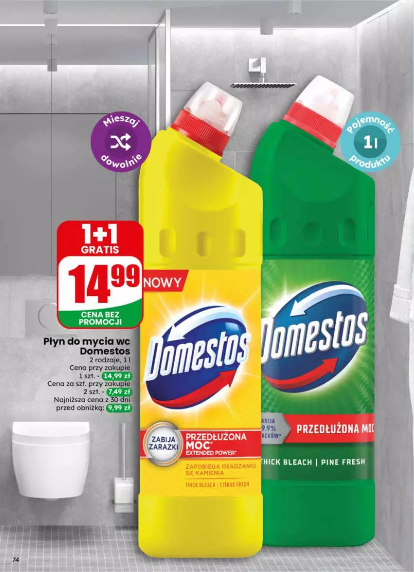 Gazetka promocyjna Dino - Gazetka 17 / 2026 - ważna 22.04 do 28.04.2026 - strona 74 - produkty: Domestos, HP, Płyn do mycia