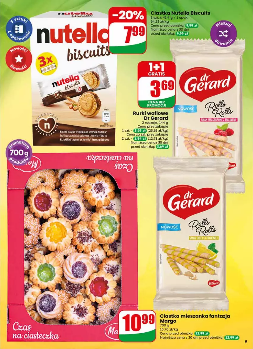 Gazetka promocyjna Dino - Gazetka 17 / 2026 - ważna 22.04 do 28.04.2026 - strona 9 - produkty: Ciastka, Dr Gerard, Fa, Fanta, Nutella, Rurki