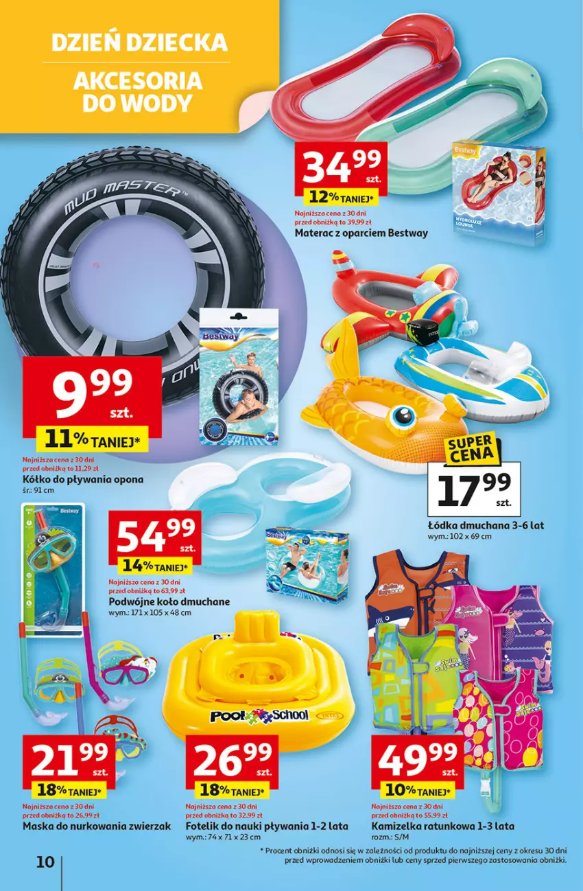 Gazetka promocyjna Auchan - Dobra Zabawa to Poważna Sprawa Hipermarket - ważna 29.05 do 04.06.2025 - strona 10 - produkty: Fotel, Fotelik, Kamizelka, Maska, Materac, Tera