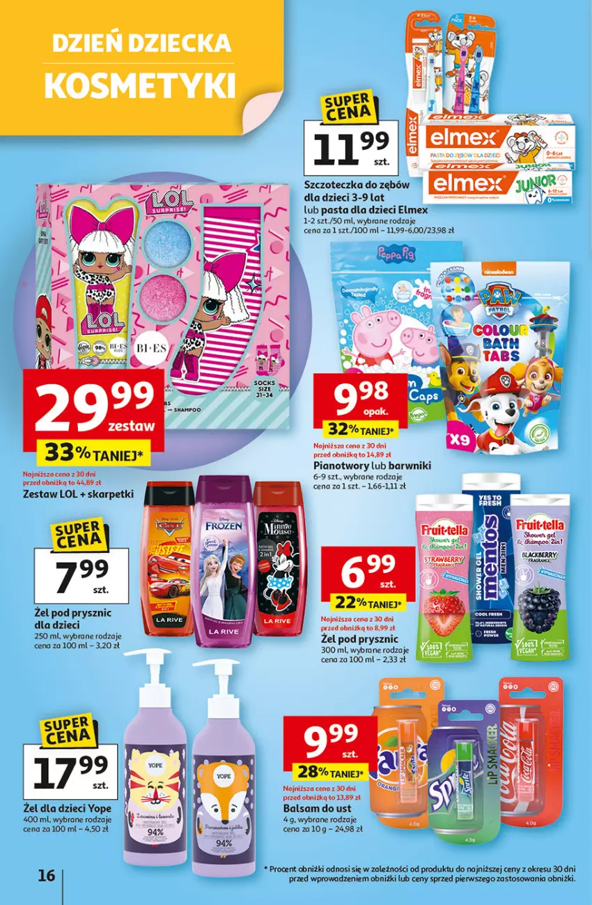 Gazetka promocyjna Auchan - Dobra Zabawa to Poważna Sprawa Hipermarket - ważna 29.05 do 04.06.2025 - strona 16 - produkty: Balsam do ust, Dzieci, Elmex, Karp, La Rive, Por, Skarpetki, Szczoteczka, Szczoteczka do zębów, Yope