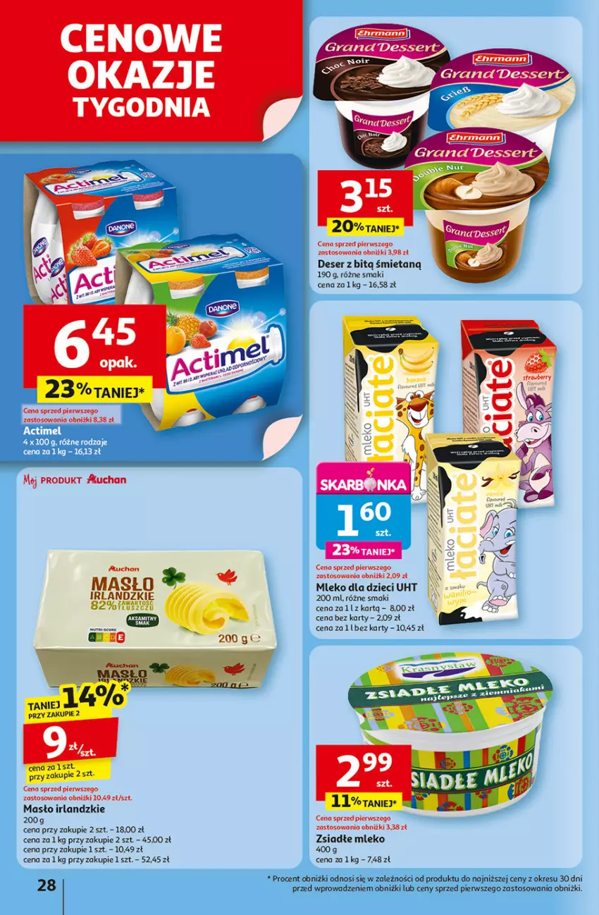 Gazetka promocyjna Auchan - Dobra Zabawa to Poważna Sprawa Hipermarket - ważna 29.05 do 04.06.2025 - strona 30 - produkty: Deser, Dzieci, Masło, Mleko, Mleko dla dzieci, Ser