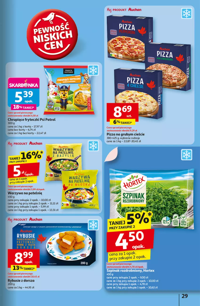 Gazetka promocyjna Auchan - Dobra Zabawa to Poważna Sprawa Hipermarket - ważna 29.05 do 04.06.2025 - strona 31 - produkty: Bazyl, Dorsz, Pizza, Przysmaki, Psi Patrol, Szpinak, Warzywa