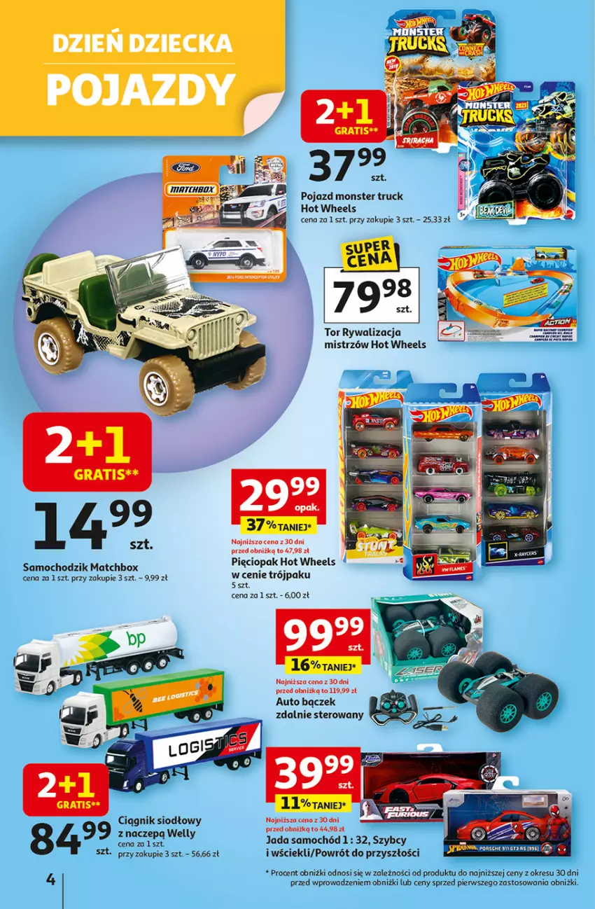 Gazetka promocyjna Auchan - Dobra Zabawa to Poważna Sprawa Hipermarket - ważna 29.05 do 04.06.2025 - strona 4 - produkty: Chodzik, Gra, Hot Wheels, Monster truck, Pojazd, Samochód