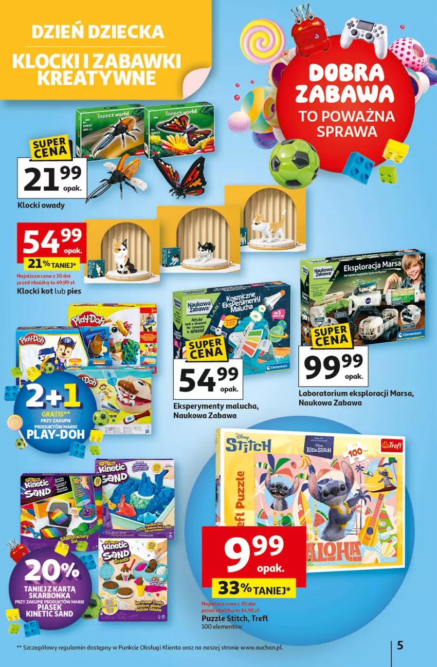 Gazetka promocyjna Auchan - Dobra Zabawa to Poważna Sprawa Hipermarket - ważna 29.05 do 04.06.2025 - strona 5 - produkty: Klocki, Mars, Puzzle