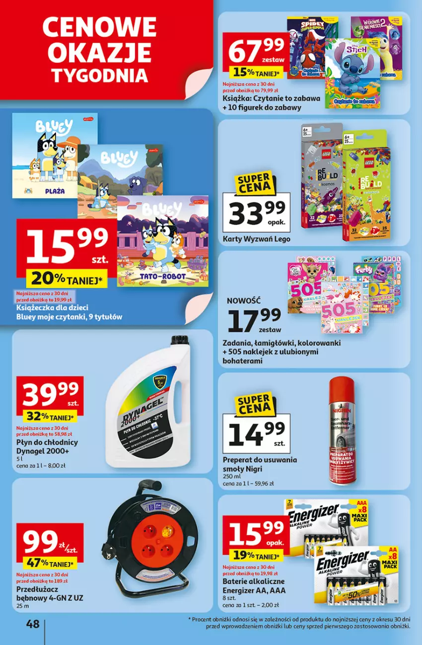 Gazetka promocyjna Auchan - Dobra Zabawa to Poważna Sprawa Hipermarket - ważna 29.05 do 04.06.2025 - strona 50 - produkty: Baterie alkaliczne, Energizer, Fa, Klej, Książka, LEGO, Płyn do chłodnic, Tera