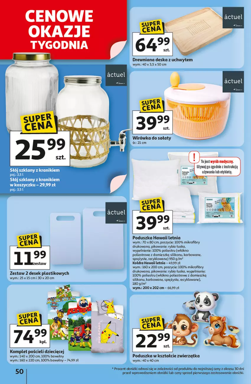 Gazetka promocyjna Auchan - Dobra Zabawa to Poważna Sprawa Hipermarket - ważna 29.05 do 04.06.2025 - strona 52 - produkty: Dzieci, Kołdra, Komplet pościeli, Poduszka, Pościel, Sałat