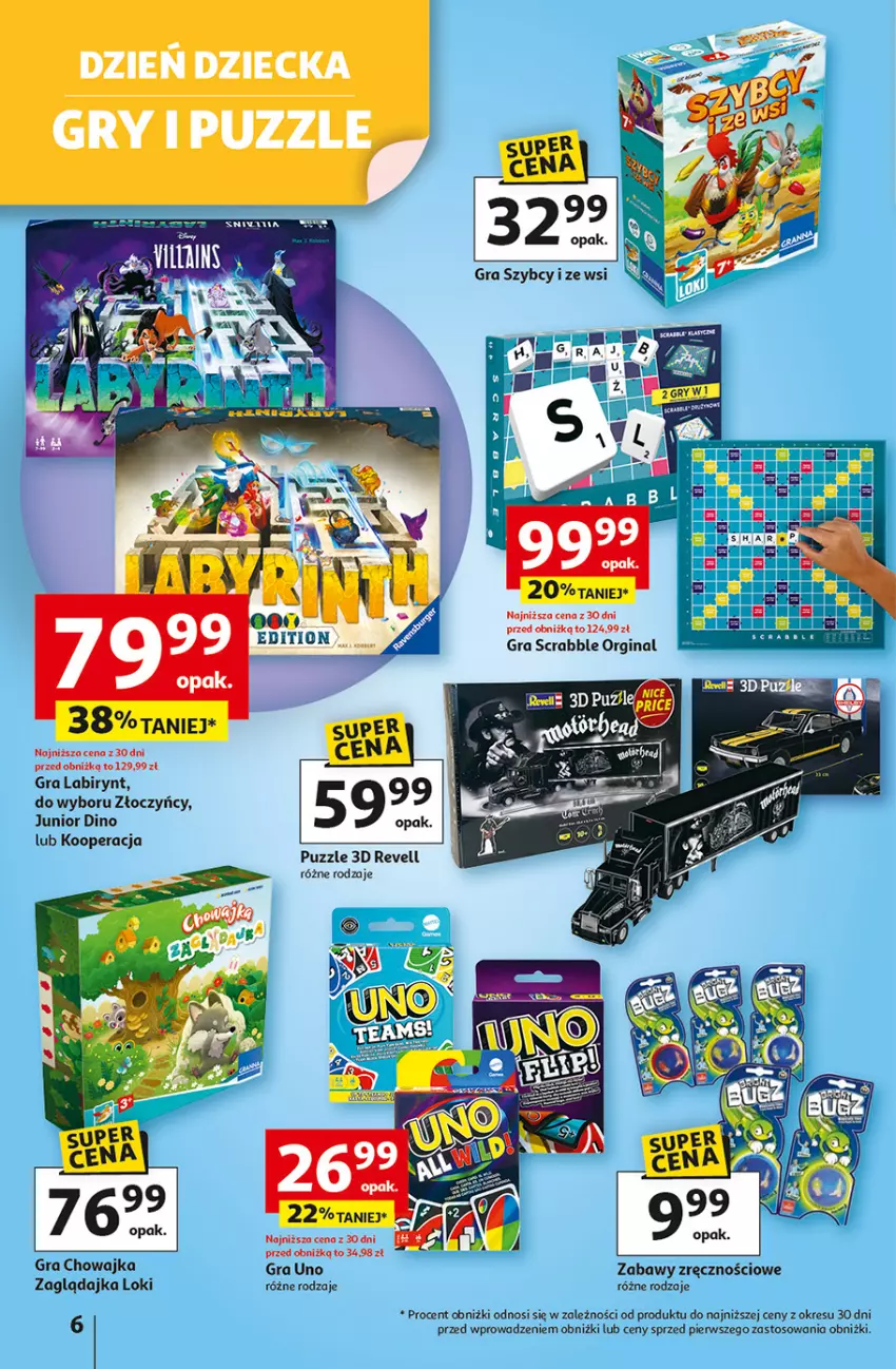 Gazetka promocyjna Auchan - Dobra Zabawa to Poważna Sprawa Hipermarket - ważna 29.05 do 04.06.2025 - strona 6 - produkty: Gin, Gra, Puzzle, Scrabble