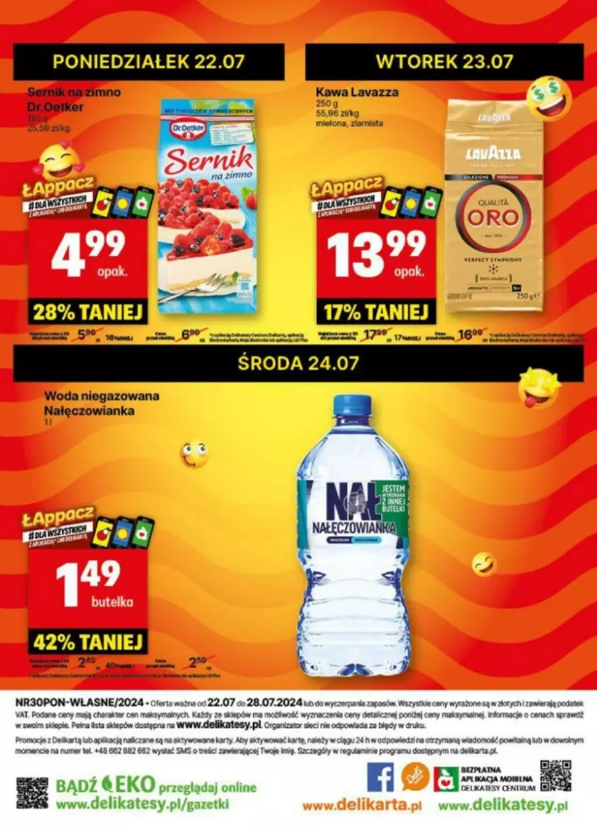 Gazetka promocyjna Delikatesy Centrum - ważna 22.07 do 24.07.2024 - strona 38 - produkty: Kawa, Lavazza, Nałęczowianka, Ser, Woda, Woda niegazowana