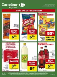 Gazetka promocyjna Carrefour - Gazetka Express - Gazetka - ważna od 05.01 do 05.01.2026 - strona 2 - produkty: Piwa, Piwo, Rum, Lajkonik, Gin, Gra, Warka, Crunchips, Fanta, Kabanos, Sprite, Napój, Fa
