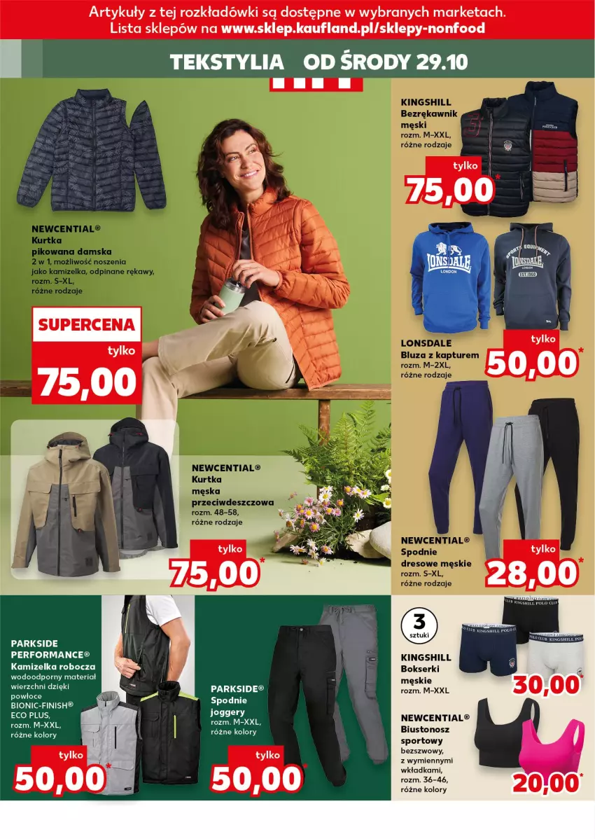 Gazetka promocyjna Kaufland - Kaufland - ważna 29.10 do 05.11.2025 - strona 10 - produkty: Biustonosz, Bokserki, Finish, Kamizelka, Parkside, Por, Ser, Spodnie, Sport