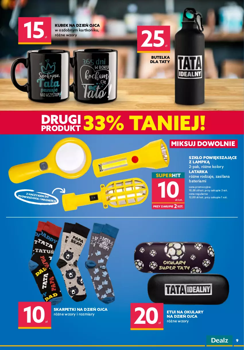 Gazetka promocyjna Dealz - NOWA GAZETKAWielkie Marki Mini Ceny - ważna 15.06 do 28.06.2022 - strona 9 - produkty: Bateria, Brandy, Czekolada, Deser, Gra, Karp, Kubek, LANA, Latarka, LG, Merci, Rum, Ser, Silan, Skarpetki, Szkło powiększające, Tarka, Whiskey