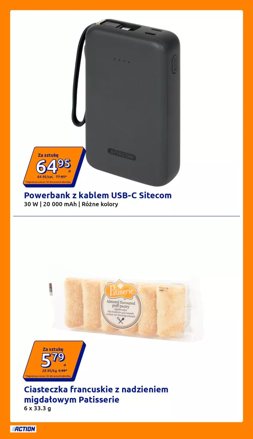 Gazetka promocyjna Action - Gazetka tydzień 27 2026 - ważna 01.07 do 07.07.2026 - strona 11 - produkty: Powerbank, Puf, Ser