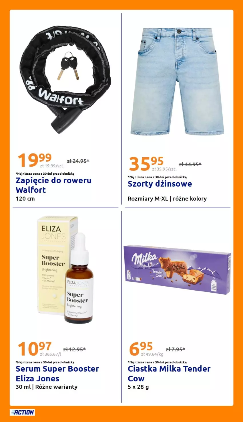 Gazetka promocyjna Action - Gazetka tydzień 27 2026 - ważna 01.07 do 07.07.2026 - strona 22 - produkty: Booster, Ciastka, Milka, Rower, Rum, Ser, Serum, Szorty