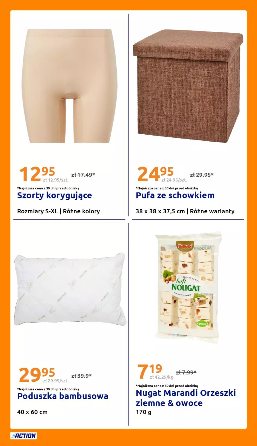Gazetka promocyjna Action - Gazetka tydzień 27 2026 - ważna 01.07 do 07.07.2026 - strona 24 - produkty: Fa, Orzeszki, Orzeszki ziemne, Owoce, Poduszka, Puf, Szorty