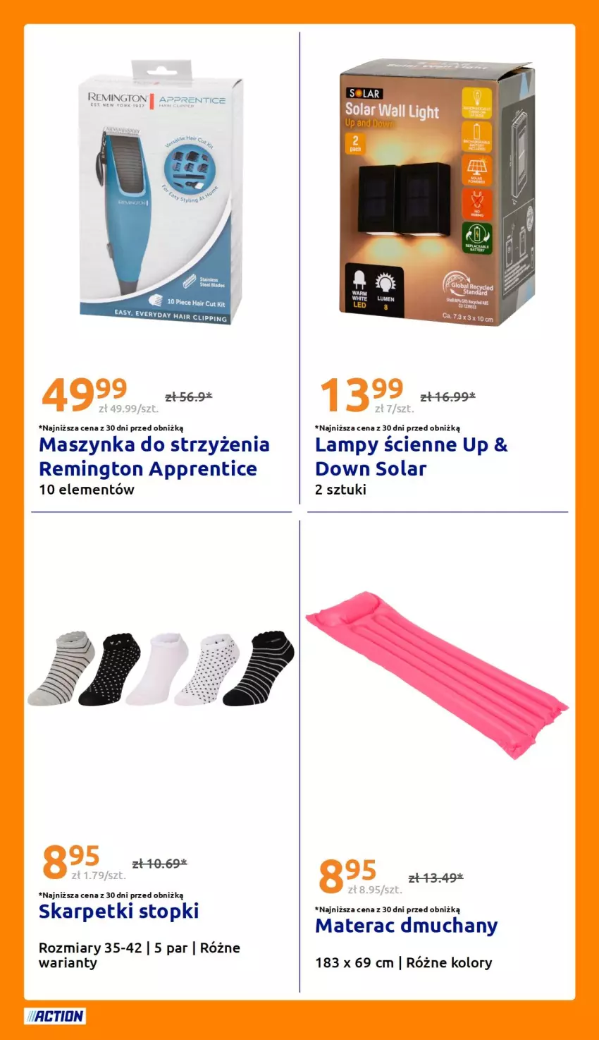 Gazetka promocyjna Action - Gazetka tydzień 27 2026 - ważna 01.07 do 07.07.2026 - strona 26 - produkty: Fa, Karp, Maszynka, Materac, Materac dmuchany, Piec, Remington, Skarpetki, Szynka, Tera, Top