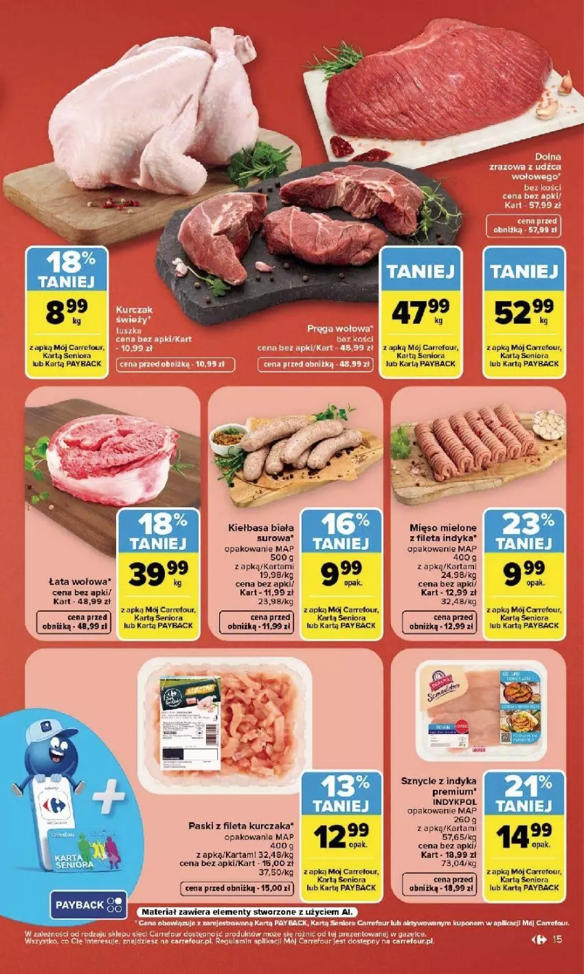 Gazetka promocyjna Carrefour - Gazetka Carrefour, Market w SUMIE najlpeszy, od poniedziałku - ważna 07.09 do 12.09.2026 - strona 17 - produkty: Fa, Kiełbasa, Kiełbasa biała, Kurczak, Mięso, Mięso mielone