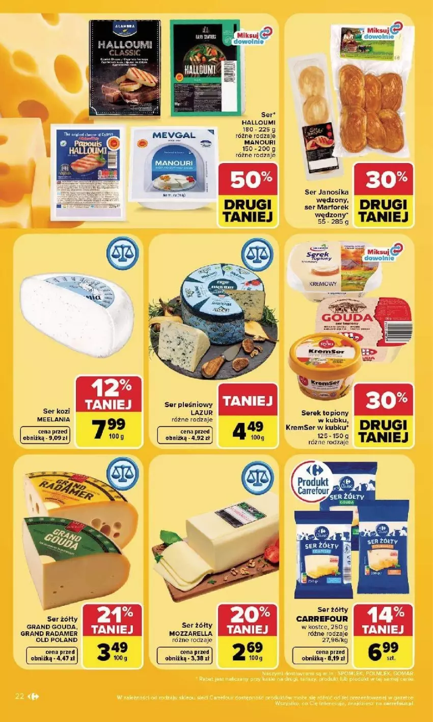 Gazetka promocyjna Carrefour - Gazetka Carrefour, Market w SUMIE najlpeszy, od poniedziałku - ważna 07.09 do 12.09.2026 - strona 24 - produkty: Gouda, Gra, Lazur, Mozzarella, Radamer, Ser, Ser kozi, Ser pleśniowy, Serek, Top