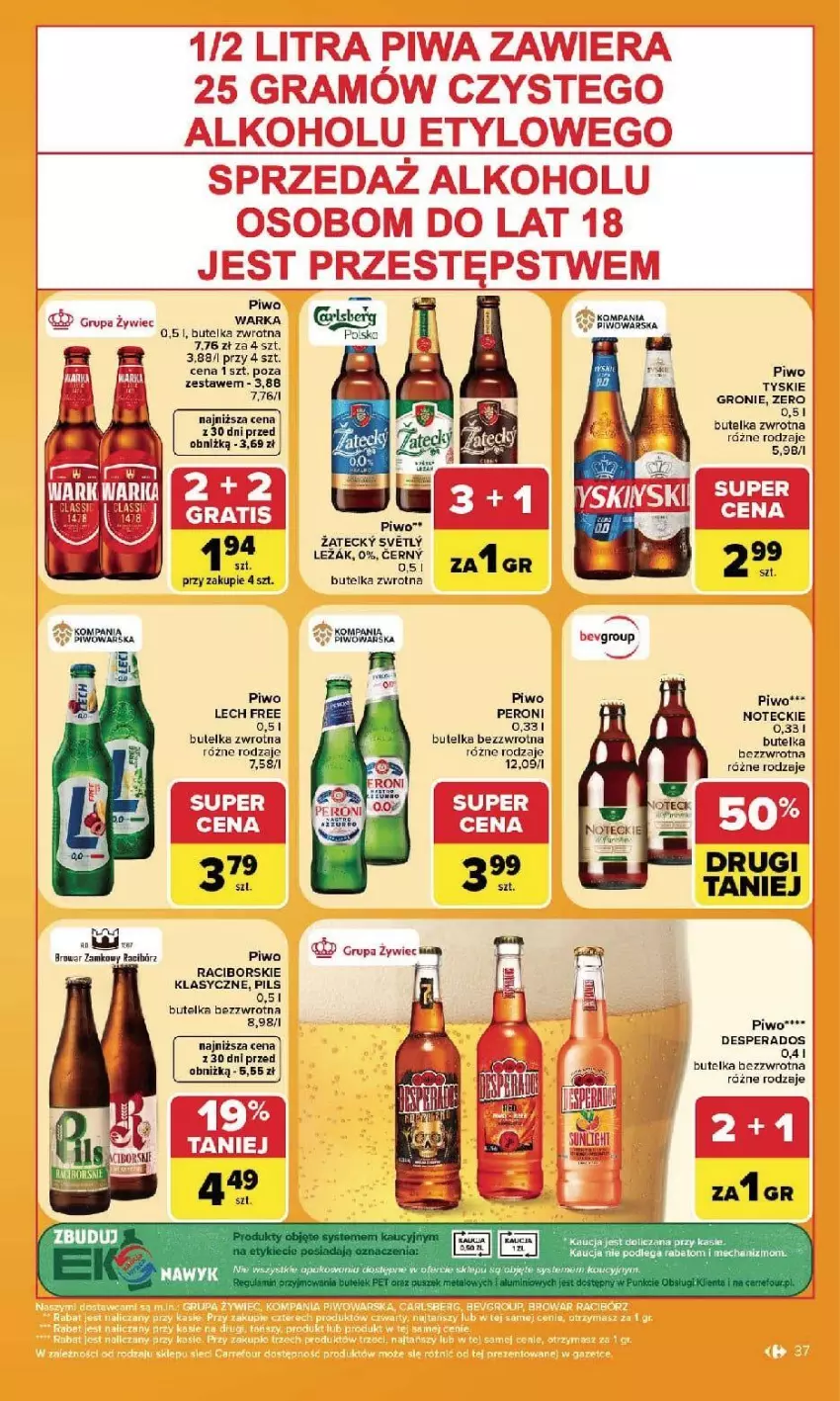 Gazetka promocyjna Carrefour - Gazetka Carrefour, Market w SUMIE najlpeszy, od poniedziałku - ważna 07.09 do 12.09.2026 - strona 39 - produkty: Desperados, Gra, Piwa, Piwo, Tyskie, Warka