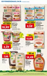 Gazetka promocyjna Lidl - KATALOG Z OFERTĄ BIO - Gazetka - ważna od 07.10 do 07.10.2021 - strona 18 - produkty: Ryż, Mus, Chia, Płatki owsiane, Owsianka, Syrop, Owoce, Kokos
