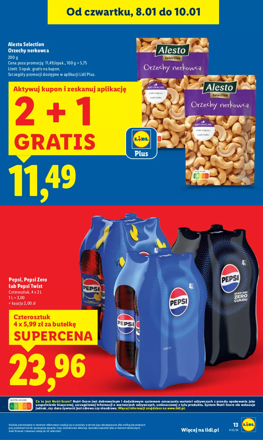 Gazetka promocyjna Lidl - GAZETKA - ważna 08.01 do 10.01.2026 - strona 13 - produkty: Gra, Pepsi