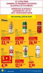 Gazetka promocyjna Lidl - GAZETKA - Gazetka - ważna od 10.01 do 10.01.2026 - strona 42 - produkty: Piwa, NBA, Gra, Kasztelan, Tyskie, Warka, Kozel
