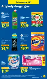 Gazetka promocyjna Lidl - GAZETKA - Gazetka - ważna od 10.01 do 10.01.2026 - strona 51 - produkty: Domestos, Papier, Proszek do prania, Perełki zapachowe, Papier toaletowy, Vizir, Ręcznik, Foxy, Fairy, Zmywarki, Flora, Lenor, Fa