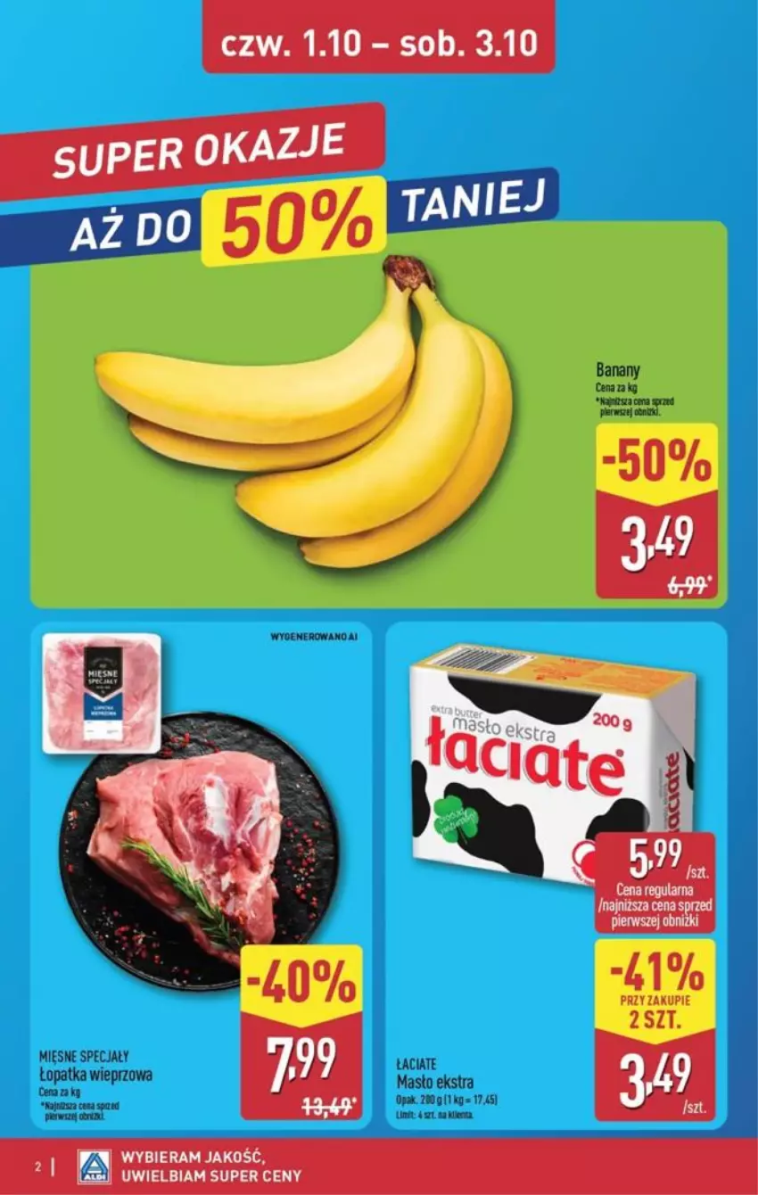 Gazetka promocyjna Aldi - Oferta weekendowa - ważna 01.10 do 03.10.2026 - strona 2 - produkty: Masło, Mięsne specjały