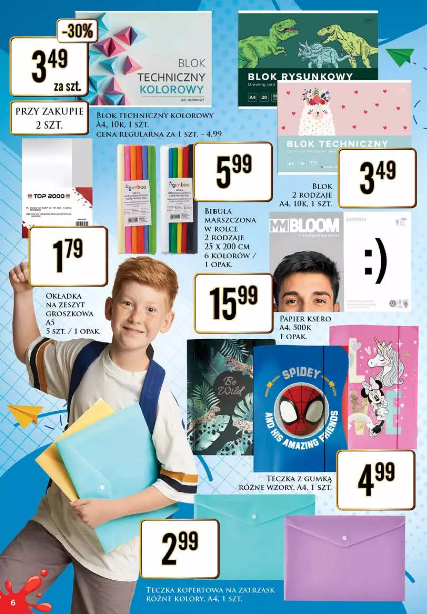 Gazetka promocyjna Dino - Katalog Szkoła - ważna 24.07 do 24.07.2023 - strona 6 - produkty: Mars, Papier, Ser, Top