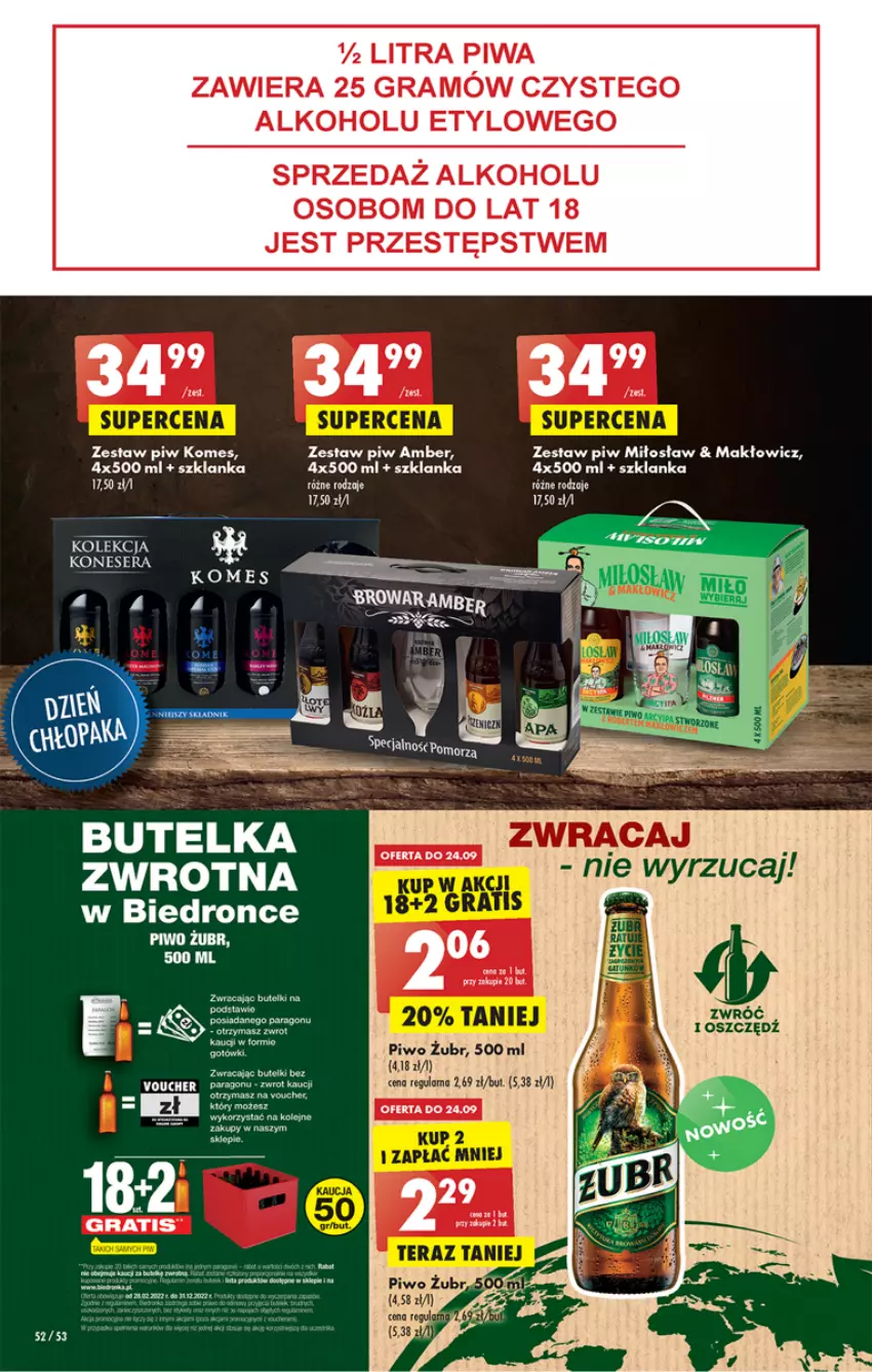 Gazetka promocyjna Biedronka - W tym tygodniu - ważna 22.09 do 28.09.2022 - strona 52 - produkty: Gra, Piwa, Piwo, Ser, Szklanka