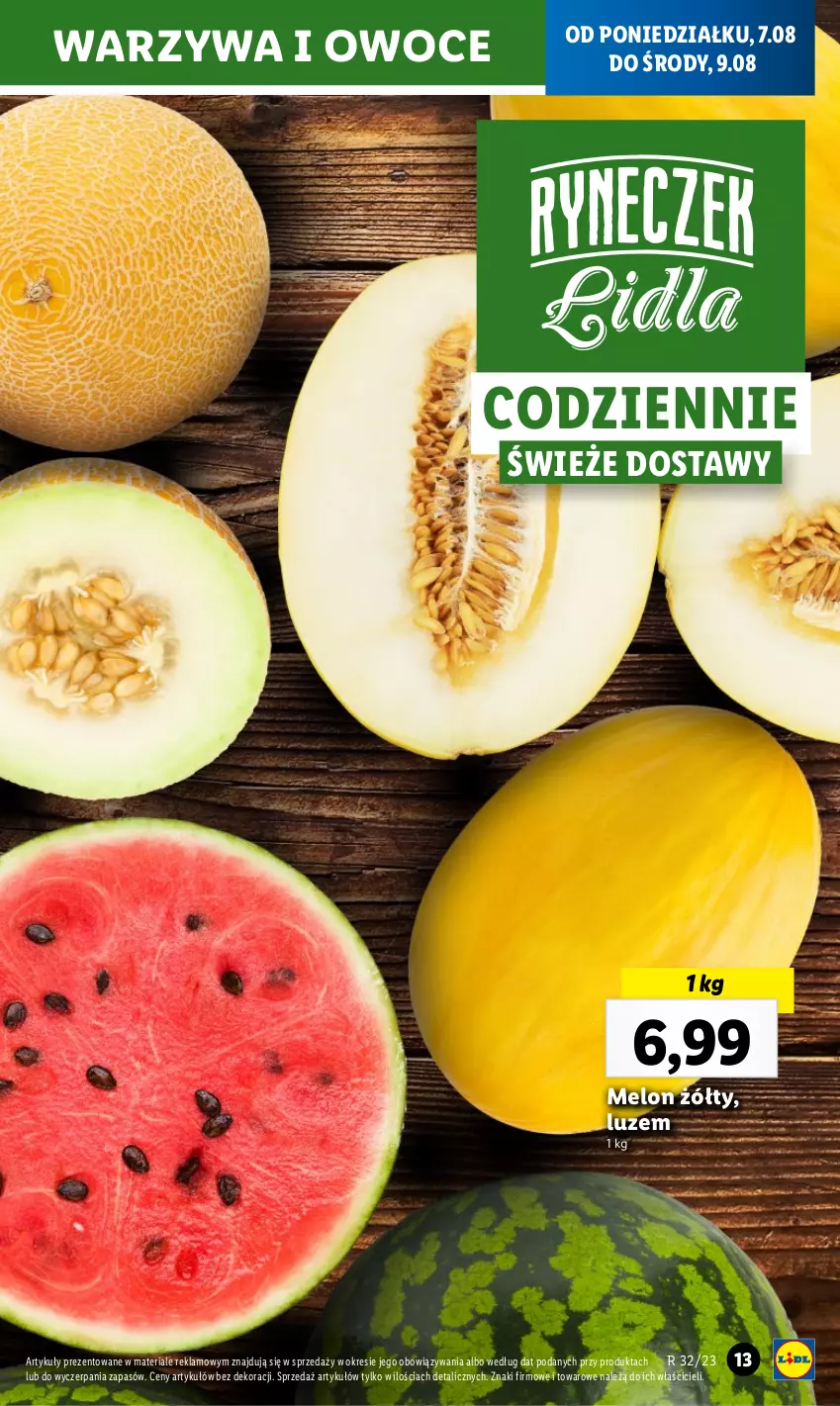 Gazetka promocyjna Lidl - od Poniedziałku - ważna 07.08 do 12.08.2023 - strona 25 - produkty: Melon, Owoce, Warzywa, Warzywa i owoce