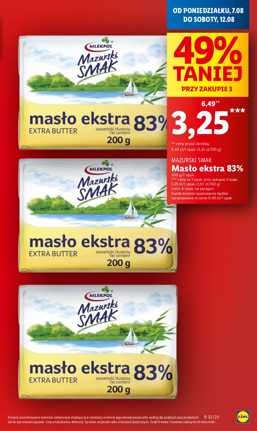 Gazetka promocyjna Lidl - od Poniedziałku - ważna 07.08 do 12.08.2023 - strona 5 - produkty: Masło, Olej