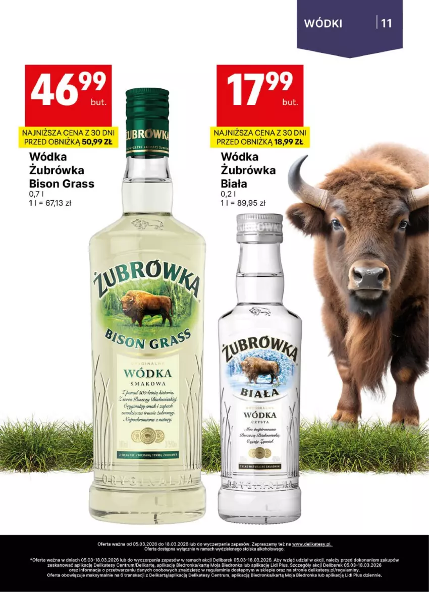 Gazetka promocyjna Delikatesy Centrum - Delibarek DC10-DC11 - ważna 05.03 do 18.03.2026 - strona 11 - produkty: Gin, Gra, Rama, Rum, Ser, Tran, Wódka