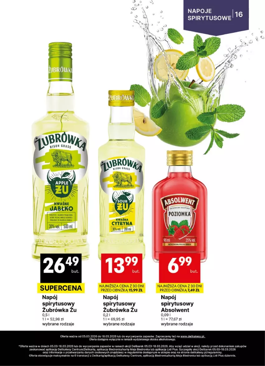Gazetka promocyjna Delikatesy Centrum - Delibarek DC10-DC11 - ważna 05.03 do 18.03.2026 - strona 16 - produkty: Gra, Napój, Napoje, Por, Rama, Rum, Tran