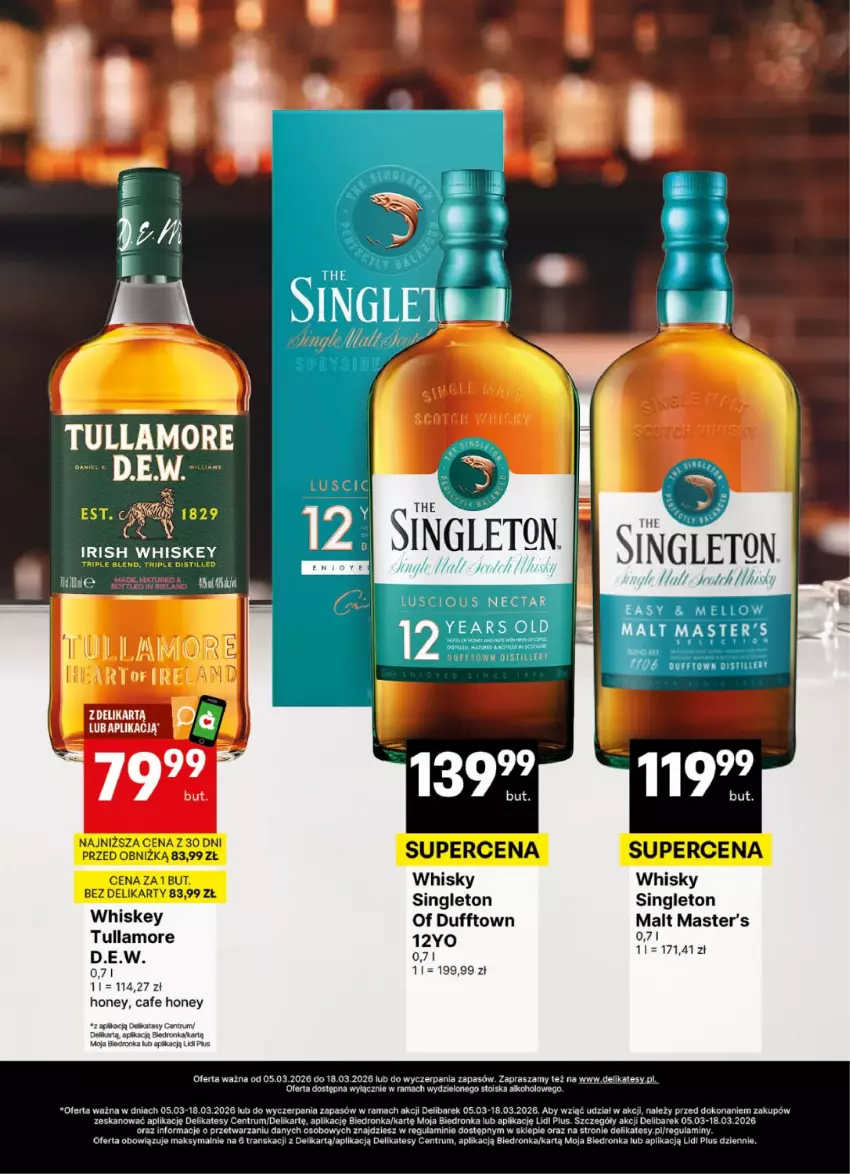 Gazetka promocyjna Delikatesy Centrum - Delibarek DC10-DC11 - ważna 05.03 do 18.03.2026 - strona 21 - produkty: Rama, Rum, Tran, Whiskey, Wódka