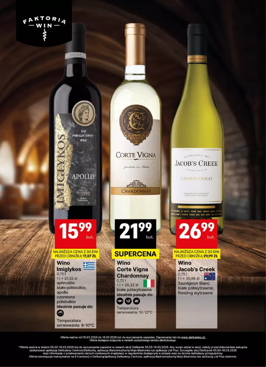 Gazetka promocyjna Delikatesy Centrum - Delibarek DC10-DC11 - ważna 05.03 do 18.03.2026 - strona 6 - produkty: Chardonnay, Rama, Rum, Sauvignon Blanc, Ser, Tran, Wino