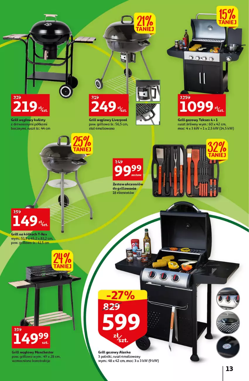 Gazetka promocyjna Auchan - Zadbaj o piękny ogród Hipermarkety - ważna 12.05 do 21.05.2022 - strona 13 - produkty: Grill, Grill gazowy