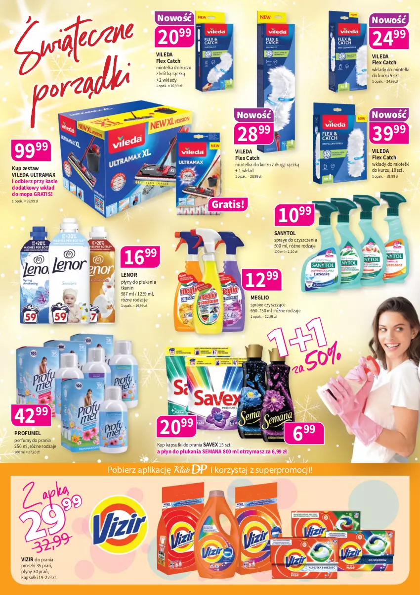 Gazetka promocyjna Drogerie Polskie - Gazetka - ważna 05.12 do 31.12.2025 - strona 10 - produkty: Gra, Kapsułki do prania, Lenor, Mop, Perfum, Płyn do płukania, Por, Rama, Sanytol, Vileda, Vizir, Wkład do mopa