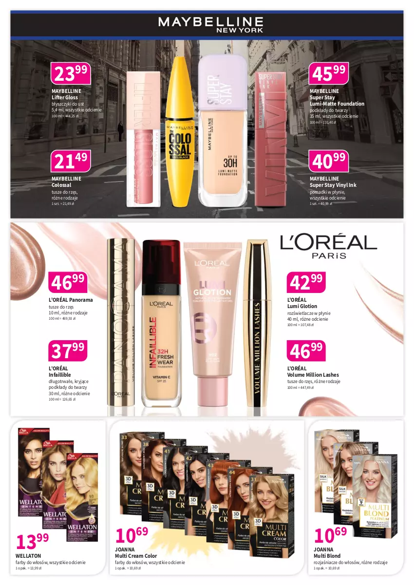 Gazetka promocyjna Drogerie Polskie - Gazetka - ważna 05.12 do 31.12.2025 - strona 5 - produkty: Bell, Fa, Foundation, Joanna, L’Oréal, Lion, Maybelline, Podkład, Rama, Rozświetlacz, Tusz, Wella