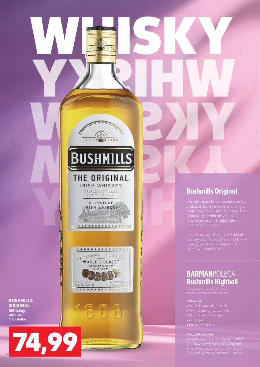 Gazetka promocyjna Kaufland - Barek Kauflandu - ważna 12.06 do 25.06.2025 - strona 14 - produkty: BIC, Bourbon, Bushmills, Cytryny, Gin, Lanki, Nuty, Sok, Whiskey, Whisky
