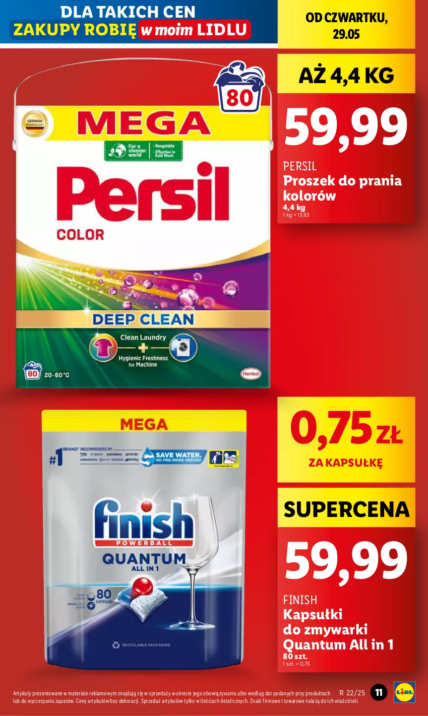 Gazetka promocyjna Lidl - GAZETKA - ważna 29.05 do 31.05.2025 - strona 11 - produkty: Finish, Persil, Proszek do prania, Zmywarki